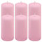 Stumpenkerze Höhe 11,5 cm Ø 6 cm lange Brenndauer Rund-Kerze Säulenkerzen Kerzen-Deko Tafelkerzen Weihnachts-Kerzen Hochzeit (pink, 6)