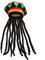 NAUZE Rasta-Hut mit schwarzen Dreadlocks, jamaikanische Dreadlocks, Perücke, Rasta-Perückenkappe