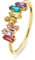 CHRIST Damen-Ring 925er Silber 7 Zirkonia 52 Gelbgold 32021670