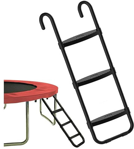 Eurmax Scala per trampolino USA, gradini larghi antiscivolo aggiornati, in acciaio resistente