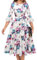 Women's Cocktail Dress A Line Tea Party Midi Graduation Dresses Church Wedding Formal Homecoming Clothing White Flower XL