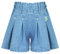 Shorts für kleine und große Mädchen Sommer Weite Kurze Hosen Casual Stretch Denim Shorts Plissee Denim Rock Shorts 6-7 Jahre