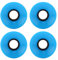 Zunate Rollen, 60mm Longboard Rollen 4pcs Street Skateboards Tricks Rollen für Longboard und Cruiser Board (Blau)