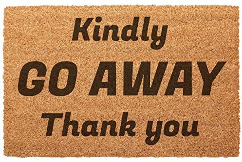Roseley Doormat for Introverts Natural Coir & Anti-Slip Backing Introverted Welcome Mat 40 x 60cm Personalised Designs (Kindly Go Away)