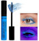 UV Glow Colorful Mascara 6 Farben 4D Lash Mascara, Lang anhaltende, wischfeste, voluminöse und charmante Wimperntusche, perfekt für Tag oder Nacht Bühne, Clubbing oder Kostüm Make-up (Blau)