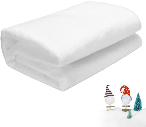 Weihnachten Künstliche Schneebrötchen, Weihnachtsschneedecke Roll Baumwolle faltbare künstliche Schneedecke Flauschige Weihnachts Teppich Dekoration für gefährdete Weihnachtsbäume 35.43x94.49 Zoll