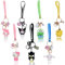 BJPERFMS 7PCS Sanrio Schlüsselanhänger, Sanrio Keychain, kitty und kuromi Schlüsselanhänger, Schlüsselbund Sanrio, Anime anhänger, Keychain Cute, Geschenke für Fans