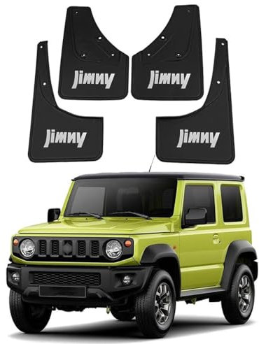 VeroCh 4 Pezzi Auto Gomma Paraspruzzi, per Suzuki Jimny 2019-2023 Anteriore Posteriore Pneumatico Parafanghi Paraschizzi Esterno Protezione Accessori