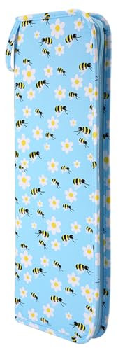 Coopay Knitting Needle Holder - Soft Case for Long Pins Storage, 40 cm, 14 x 43 x 2cm, Bee Design