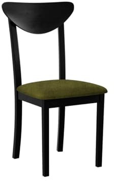 Mirjan24 Esszimmerstuhl Lilo III, B:43 x H:86 x T:46 cm, Polsterstuhl, Rahmen aus Buchenholz Gepolsterte Sitzfläche aus Stoff Stuhl für Arbeitszimmer Esszimmer Küchenstuhl (Schwarz/Zetta 297)