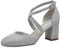 Tamaris Damen Pumps Textil Blockabsatz Vegan; Silver Glam, EU 42
