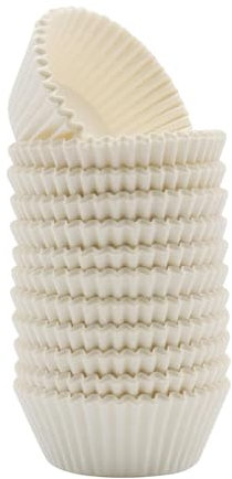 GM 500 Pirottini di Carta Bianca Tondi N°7 per Cupcake Grandi, Pirottini da Forno per Pasticcini, Resistenza All'olio, per Muffin, Dessert, Cioccolatini, Compleanni, Feste, Matrimoni