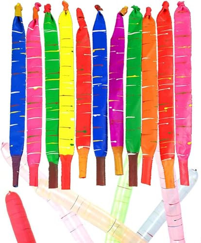 72 X Rocket Balloons Assorted Colors | Flying Balloons | Party Balloons Whistling Balloons for Party Bag Fillers | Screaming Latex Balloons Loot Bags Favours (Balloons, 72, Count)