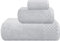 MyOwn Ultra Soft 3er-Pack Baumwoll-Handtuch-Set, enthält a übergroße Badetücher 70 x 140 cm, a Handtücher 40 x 60 cm und a Waschbetten 30 x 30 cm, hellgrau