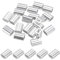 PATIKIL 1/8 / 3 mm Aluminum Crimping Loop Sleeves, 30Pcs Cable Crimp Ferrules Wire Rope Sleeves Loops for Rigging Railing, Silver Tone
