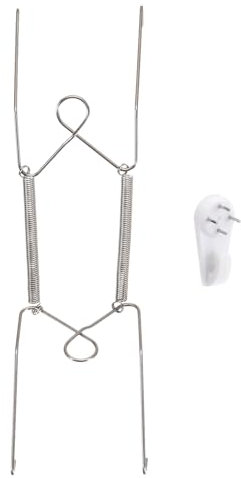 QUARKZMAN Gancio per Piatti, Ganci per Piatti da Parete in Acciaio Inossidabile da 8 Pollici Con Ganci Decorativi da Parete e Protezione per Punte per Piatti Decorativi e Arte