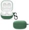 carinacoco Silicone Case for Samsung Galaxy Buds FE/Buds 2 Pro/Buds 2/Buds Live/Buds Pro with Carabiner, Soft and Flexible, Ultra-Thin Shockproof Cover Slim-Fit Anti-Fall Earphone Case, Green