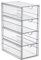 TOLIDA Acryl Schreibtisch Organizer mit 4 Schubladen für Brillen, Stifte, Schminkpinsel, Haarbänder, Haarnadeln