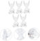 Alipis 5pcs Weihnachten Engel Geformt Nacht Licht Acryl Decor Engel Figuren Ornamente