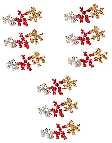 Lurrose 90 Stück Künstliche Beeren Künstliche Beeren Weihnachts Kiefernbeeren Ernte Party Dekoration Künstliche Dekorationen Weihnachtsgirlande Urlaub Rote Beeren Ornamente Rote