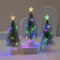 Mini Künstlicher Weihnachtsbaum mit LED Lichterketten Weihnachtsdeko Tisch Tannenbaum Klein Miniatur Christmas Tree mit Beleuchtung Tabletop Christbaum Weihnachtsbäume Weihnachten Tischdeko (3 Stück)