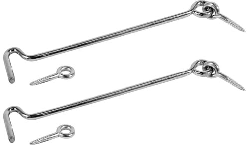 cyclingcolors 2x Gancio di Tempesta Occhio in Acciaio Bloccaggio Piccola Finestra Cabina Porta, 50mm