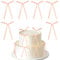 30 decorazioni per torte con fiocchi in oro rosa, decorazioni per torte, fiocchi rosa per compleanni, matrimoni, baby shower, palloncini, mazzi di fiori, fiocchi per confezioni regalo, decorazioni per