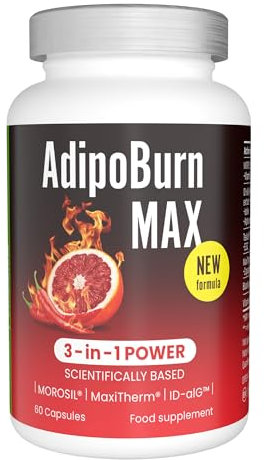 Morosil 400 mg, Algue brune, Vitamine C, Iode, Thé vert, Poivre de Cayenne, Vitamine B6 - Slimmium AdipoBurn MAX, 60 gélules par Sensilab