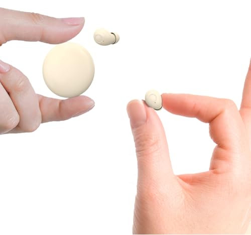 Xmenha Small Mini Invisible Earbuds Wireless Bluetooth For Small Ears Low Profile Tiny Discreet Hidden Sleeping Earbuds For Work Sleep Ear Buds Invisible Headphones Buds Skin Tone