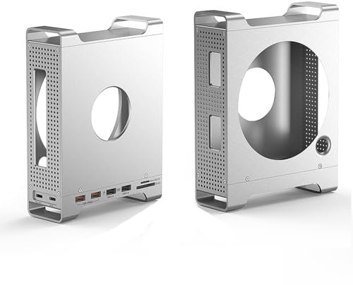 Hub et support, concentrateur USB C avec boîtier SSD M.2 pour Mac Mini M4/M4 Pro, support de station d'accueil de type C SSD USB 3.2 Gen2 SD3.0 TF3.0