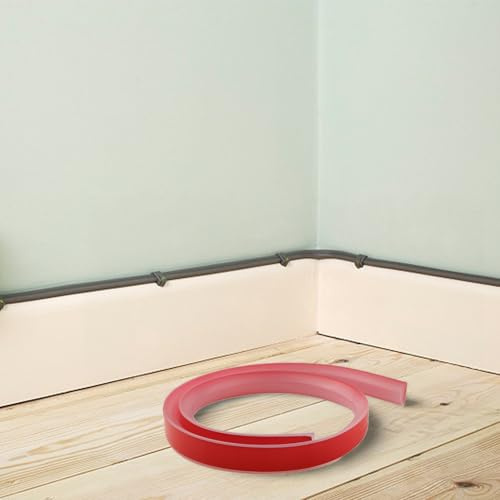 Flexibler Silikon-Wasserrückhaltestreifen, 100 cm, für Duschböden und Nassräume, wasserdichter Dichtungsstreifen für Duschwannen und Badezimmer, Nass-Trocken-Trennanwendungen (transparent)
