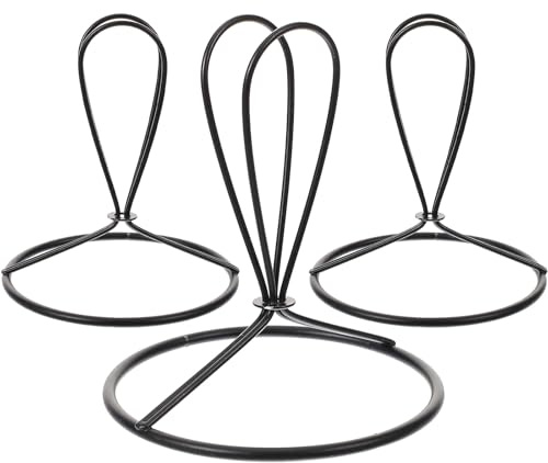 Lurrose Lot de 3 Clips Support D'ampoule à Pince en Fer Noir 80 Mm, Adaptateur Abat-jour à Clip pour Lampe de Table, Accessoires D'éclairage DIY Compatibles Ampoules, pour Maison et