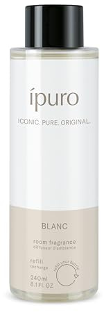 ipuro Classic Refill BLANC Raumduft 240ml - Nachfüller mit frischem & elegantem Duft - Aroma Diffuser Nachfüllung - Nachfüllflasche für Diffuser mit Stäbchen, Raumerfrischer, Lufterfrischer