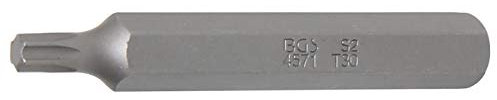 BGS 4571 | Bit | Länge 75 mm | Antrieb Außensechskant 10 mm (3/8) | T-Profil (für Torx) T30 | Schraubendreher-Einsatz | CV-Stahl