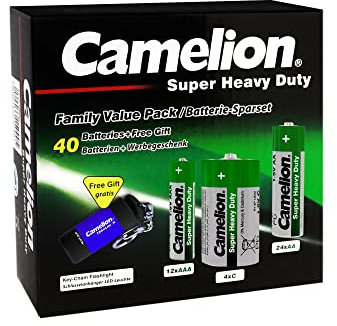 Camelion 10104000 Super Heavy Duty Household Saving Battery Set (Pack of 40)