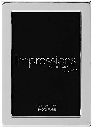 Silver Plated Flat Edge Picture Photo Frame - 4 x 6