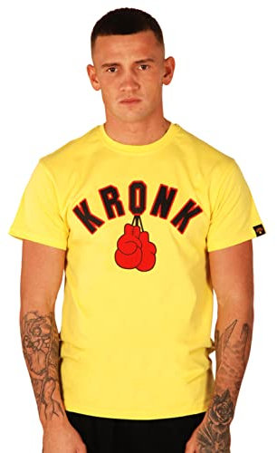 KRONK Handschuhe T-Shirt Männer Normale Passform Gelb Mittel