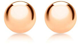 CARISSIMA Women's 9 ct Rose Gold 6 mm Ball Polished Stud Earrings