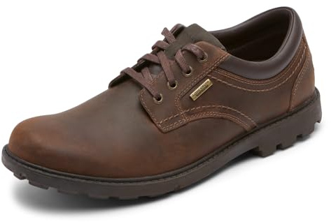 Rockport mens Storm Surge Plain Toe oxfords shoes, Tan, 8 US