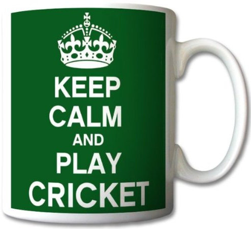 Keep Calm and Play Cricket Mug Cup Gift Retro