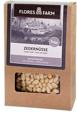 Flores Farm Wilde Premium-Zedernüsse aus Sibirien, Rohkost-Qualität (80 g) - Bio