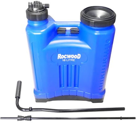 RocwooD 16 Litre 16L Jardin Mauvaises Herbes Sac à Dos à Dos Pulvérisateur à Pression et Lance