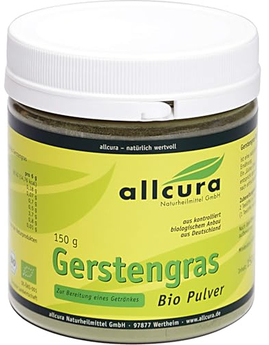 allcura Gerstengras Bio Pulver, 150 g Pulver