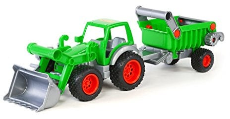 Wader Farmer Technic Traktor mit Frontlader und Anhänger