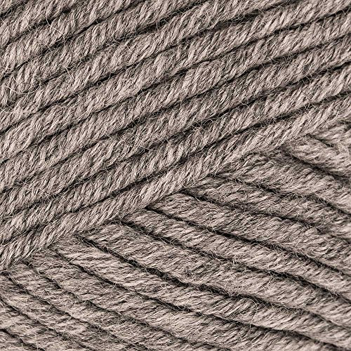 Superwash Merinowolle, Drops Big Merino, 4 oder Medium, Aran-Gewicht, 50 g Knäuel, 80 Meter (02 Grau)