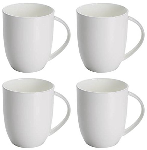 Maxwell & Williams 4er SET Becher, Tassen CASHMERE VILLA 400ml weiß Porzellan