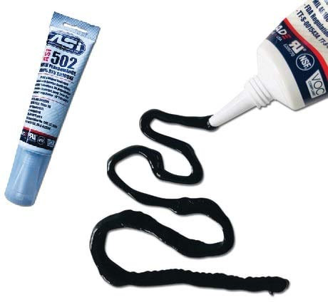 Black Food Grade Silicone Sealant - 2.8 oz Squeeze Tube GordonGlass