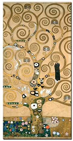 WANDKINGS Leinwandbild Der Lebensbaum von Gustav Klimt / 40 x 80 cm/auf Keilrahmen