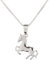 FIVE-D Set Kette Anhänger kleines Pferd Pony 925 Silber Kinderanhänger (Silber-Kette: 36 cm)