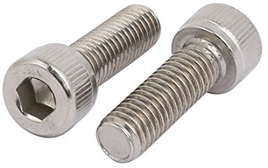 sourcing map 2 Stück Zylinderschrauben M8x25mm 304 Edelstahl Linksgewinde Innensechskantschraube mit Innensechskant Zylinderkopfschrauben Maschinenschrauben Gewindeschrauben